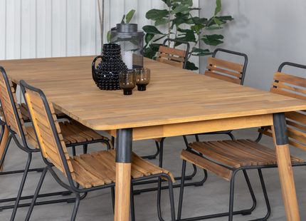Venture Home Julian, Bois Matgrupp Utomhus Med 6st Matstolar Natur