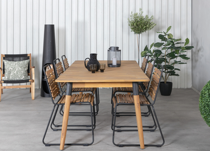 Venture Home Julian, Bois Matgrupp Utomhus Med 6st Matstolar Natur