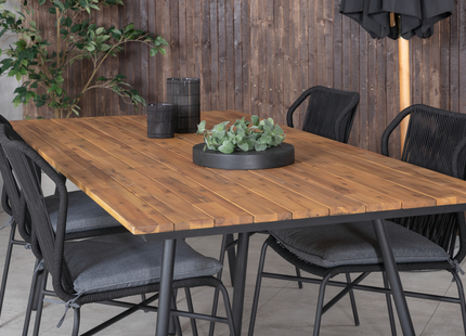 Venture Home Chan, Julian Matgrupp Utomhus Med 4st Matstolar Svart