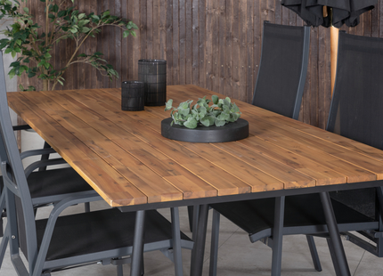Venture Home Chan & Copacabana Matgrupp Med 4st Matstolar Svart/Natur