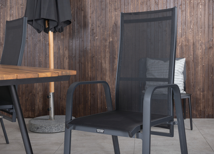 Venture Home Chan & Copacabana Matgrupp Med 4st Matstolar Svart/Natur