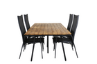 Venture Home Chan & Copacabana Matgrupp Med 4st Matstolar Svart/Natur