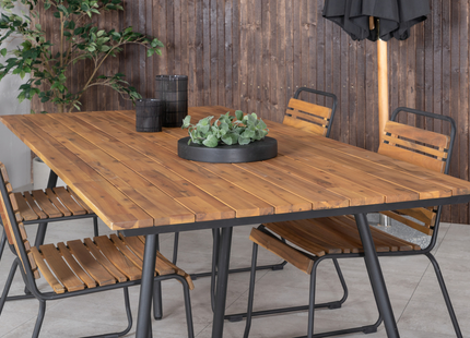 Venture Home Chan, Bois Matgrupp Utomhus Med 4st Matstolar Natur