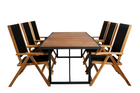 Venture Home Little John & Khung Matgrupp Utomhus Med 6st Matstolar Svart/Natur