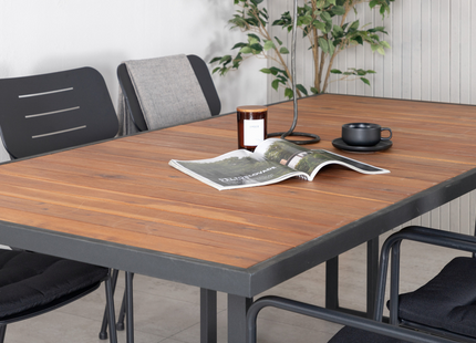 Venture Home Nicke & Khung Matgrupp Med 6st Matstolar Svart/Natur