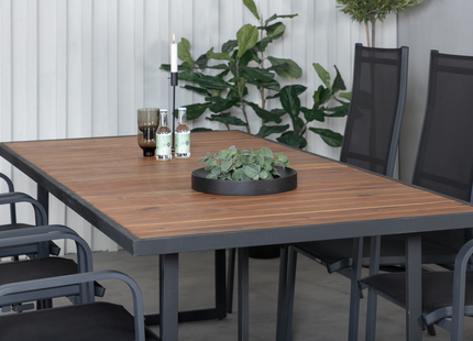 Venture Home Khung, Copacabana Matgrupp Utomhus Med 6st Matstolar Svart