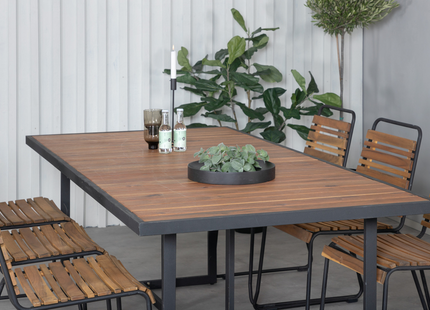 Venture Home Khung, Bois Matgrupp Utomhus Med 6st Matstolar Natur