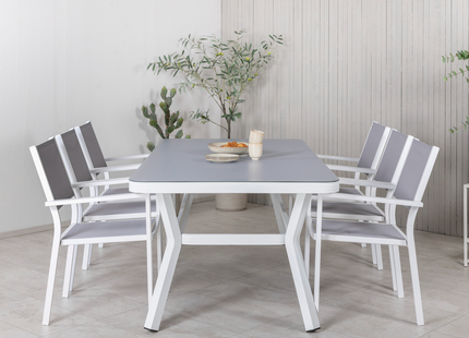 Venture Home Virya & Copacabana Matgrupp Utomhus Med 6st Matstolar Vit