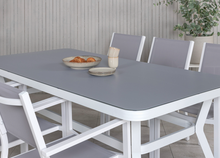 Venture Home Virya & Copacabana Matgrupp Utomhus Med 6st Matstolar Vit
