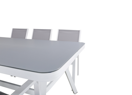 Venture Home Virya & Copacabana Matgrupp Utomhus Med 6st Matstolar Vit
