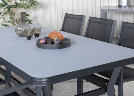Venture Home Virya & Copacabana Matgrupp Utomhus Med 6st Matstolar Svart
