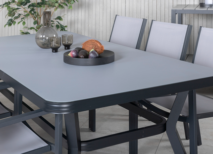 Venture Home Virya & Copacabana Matgrupp Utomhus Med 6st Matstolar Svart