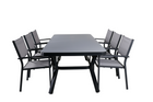 Venture Home Virya & Copacabana Matgrupp Utomhus Med 6st Matstolar Svart