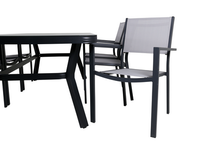 Venture Home Virya & Copacabana Matgrupp Utomhus Med 6st Matstolar Svart