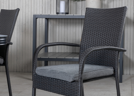 Venture Home Virya & Anna Matgrupp Utomhus Med 6st Matstolar Svart