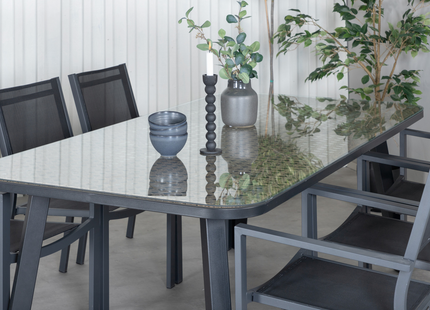 Venture Home Paola & Copacabana Matgrupp Utomhus Med 6st Matstolar Svart