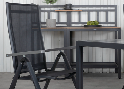 Venture Home Break, Albany Matgrupp Utomhus Med 6st Matstolar Svart