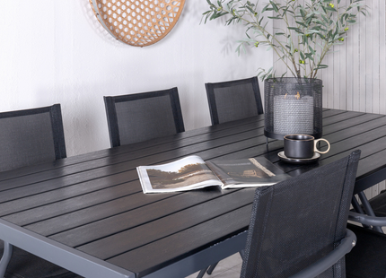 Venture Home Alina & Break Matgrupp Utomhus Med 6st Matstolar Svart