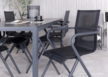 Venture Home Alina & Break Matgrupp Utomhus Med 6st Matstolar Svart