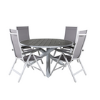 Venture Home Parma, Albany Matgrupp Utomhus Med 4st Matstolar Grå