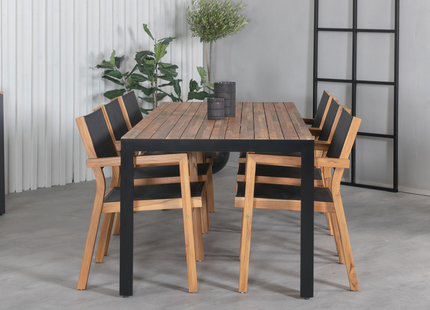 Venture Home Venice & Bois Matgrupp Utomhus Med 6st Matstolar Natur