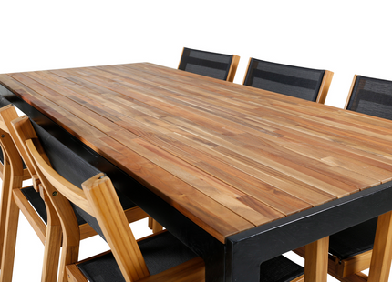 Venture Home Venice & Bois Matgrupp Utomhus Med 6st Matstolar Natur