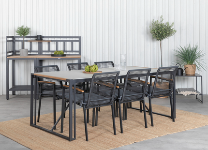 Venture Home Texas, Dallas Matgrupp Utomhus Med 4st Matstolar Svart