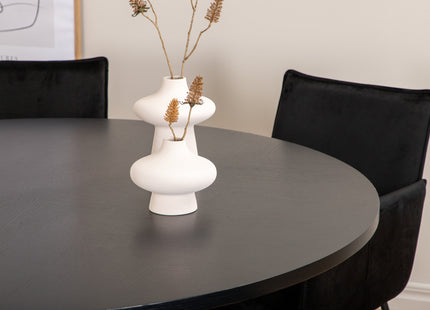 Furniture Fashion & Venture Home Copenhagen & Petra Runda Matbord ⌀140 Svart + Matstolar Svart