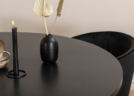 Furniture Fashion & Venture Home Copenhagen & Berit Runda Matbord ⌀140 Svart + Matstolar Svart
