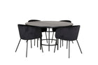 Furniture Fashion & Venture Home Copenhagen & Berit Runda Matbord ⌀140 Svart + Matstolar Svart