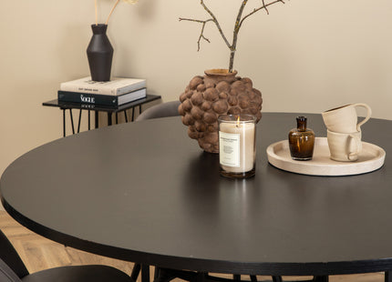 Furniture Fashion & Venture Home Copenhagen & Velvet Runda Matbord ⌀140 Svart + Matstolar 2-pack Grå