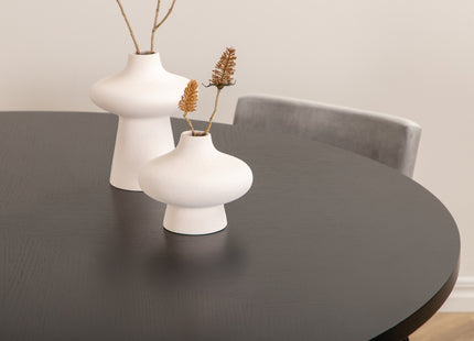 Furniture Fashion & Venture Home Copenhagen & Kenth Runda Matbord ⌀140 Svart + Matstolar 2-pack Grå
