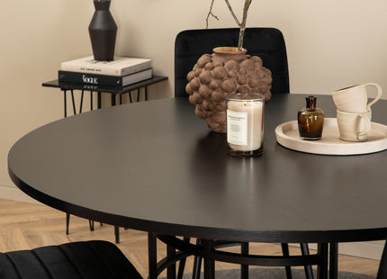 Furniture Fashion & Venture Home Copenhagen & Windu Runda Matbord ⌀140 Svart + Matstolar 2-pack Svart