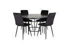 Furniture Fashion & Venture Home Copenhagen & Windu Runda Matbord ⌀140 Svart + Matstolar 2-pack Svart