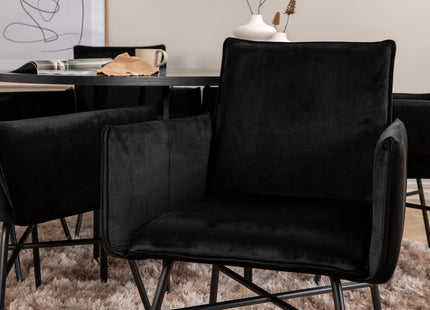Furniture Fashion & Venture Home Copenhagen & Petra Runda Matbord ⌀140 Svart + Matstolar Svart