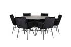 Furniture Fashion & Venture Home Copenhagen & Petra Runda Matbord ⌀140 Svart + Matstolar Svart