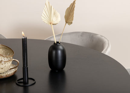 Furniture Fashion & Venture Home Copenhagen & Berit Runda Matbord ⌀140 Svart + Matstolar Grå