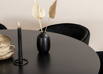 Furniture Fashion & Venture Home Copenhagen & Berit Runda Matbord ⌀140 Svart + Matstolar Svart
