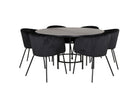 Furniture Fashion & Venture Home Copenhagen & Berit Runda Matbord ⌀140 Svart + Matstolar Svart