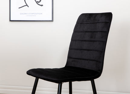 Venture Home Jimmy & Windu Rektangulära Matbord 195 x 90 Vit + Matstolar 2-pack Svart