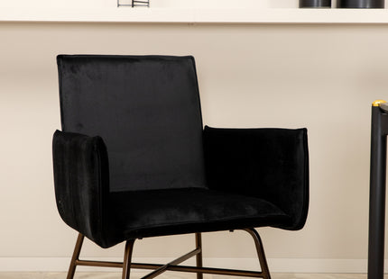 Venture Home Pelle & Petra Rektangulära Matbord 190 x 90 Svart + Matstolar Svart