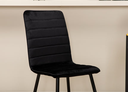 Venture Home Pelle & Windu Rektangulära Matbord 190 x 90 Svart + Matstolar 2-pack Svart