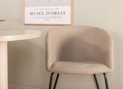 Venture Home Berit & Bianca Matstolar Beige + Ovala Matbord 200 x 90 Whitewash