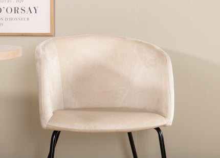 Venture Home Berit & Bianca Matstolar Beige + Ovala Matbord 200 x 90 Whitewash
