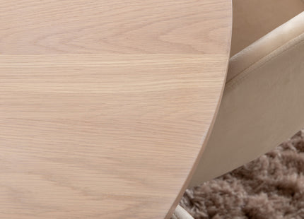 Venture Home Berit & Bianca Matstolar Beige + Runda Matbord ⌀110 Whitewash