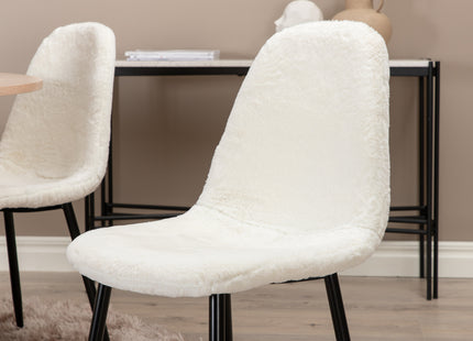 Venture Home Bianca & Polar Runda Matbord ⌀110 Whitewash + Matstolar 2-pack Vit