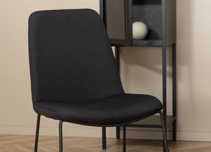 Venture Home Muce & Bianca Matstolar 2-pack Svart + Runda Matbord ⌀110 Svart