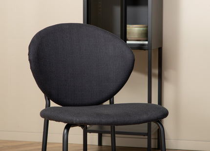 Venture Home Vault & Bianca Matstolar 2-pack Svart + Runda Matbord ⌀110 Svart