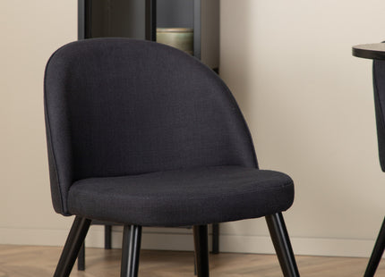 Venture Home Bianca & Velvet Runda Matbord ⌀110 Svart + Matstolar 2-pack Svart