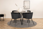 Venture Home Berit & Dipp Matstolar Svart + Runda Matbord ⌀115 Svart
